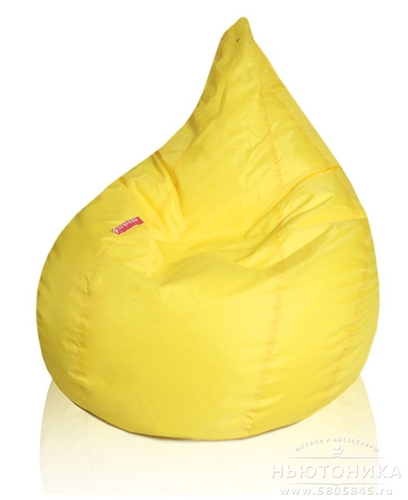 Пуф кресло-мешок груша, желтый